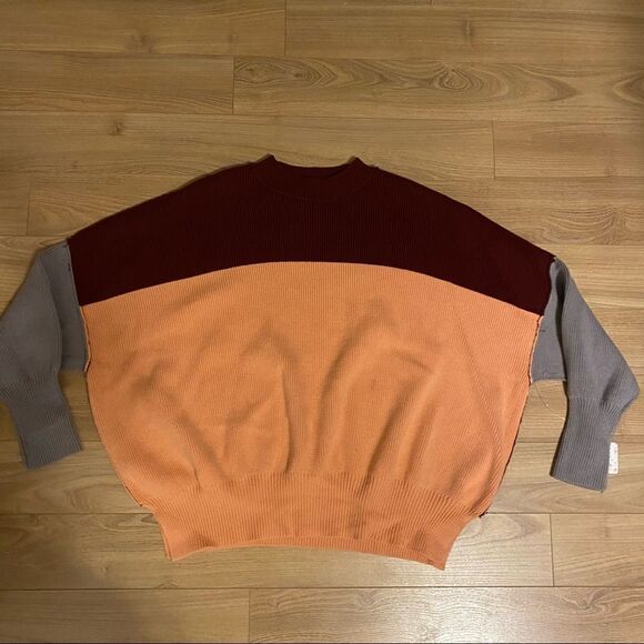 Free People Easy Street Colorblock Sweater XS NWT - Picture 6 of 8